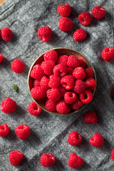 Raw Red Organic Raspberries