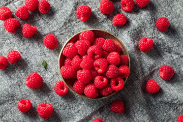 Raw Red Organic Raspberries