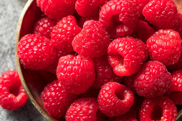 Raw Red Organic Raspberries