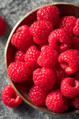 Raw Red Organic Raspberries