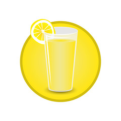 Glass of lemon juice fresh