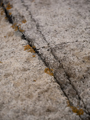 Granite rock with diagonal cracks