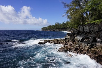 Obraz premium Rocky coastline in Hawaii