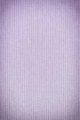 Dense woven ribbed texture. Upholstery fabric closeup. Empty light purple background for layouts with vignette.