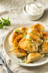Homemade Fried Polish Potato Pierogis