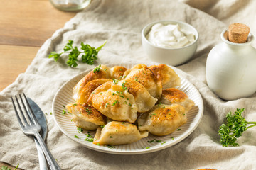 Homemade Fried Polish Potato Pierogis