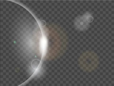 Hightlight on transparent background. Vector illustration