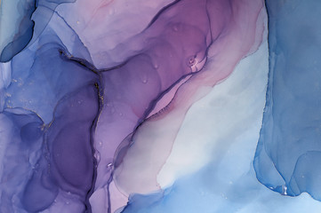  Abstract colorful background, wallpaper. Mixing acrylic paints. Modern art. Marble texture. Alcohol ink colors  translucent