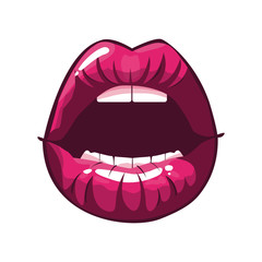 Obraz premium sexy female lips pop art style