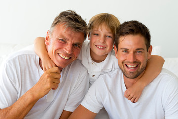 Three generations of men