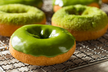 Homemade Green Tea Matcha Donuts