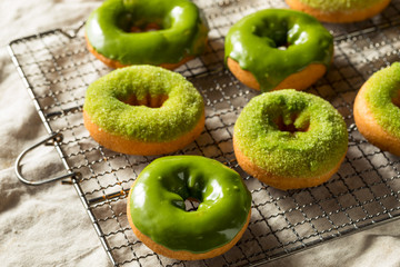 Homemade Green Tea Matcha Donuts