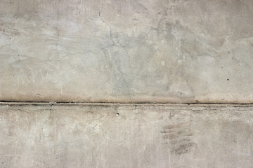 Old concrete cement mortar bare wall with horizontal line surface texture