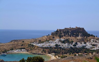 Fototapeta na wymiar City of Lindos in Rhodes