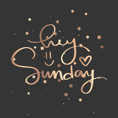 Vector hand drawn lettering phrase. Modern golden brush calligraphy for blogs