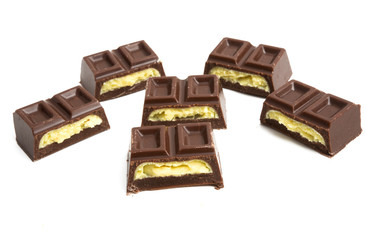 chocolate bar isolated