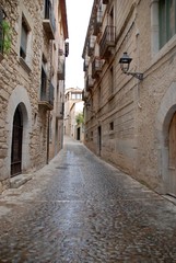 Girona street after the rain