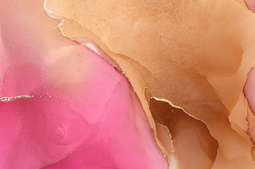  Abstract colorful background, wallpaper. Mixing acrylic paints. Modern art. Marble texture. Alcohol ink colors  translucent