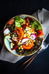 Organic vegetable salad