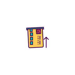 atm icon line design. Business icon vector design
