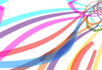 different tangled lines of different colors
