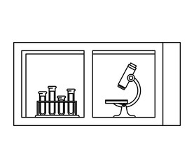 laboratory shelf isolated icon