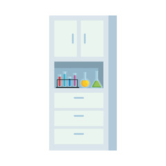 laboratory shelving isolated icon