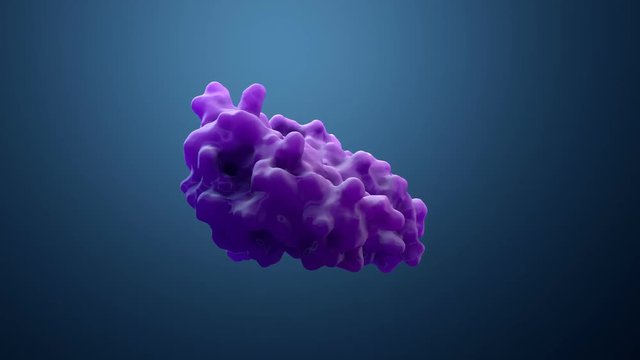 3d illustration protein or enzyme
