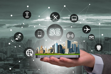 5g concept of internet connection technology