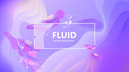 Fototapeta premium Fluid gradient shapes composition. Liquid color background design. Design posters. Vector illustration. Eps10