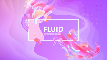 Fluid gradient shapes composition. Liquid color background design. Design posters. Vector illustration. Eps10