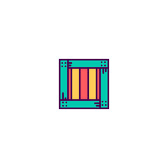 crate icon line design. Business icon vector design