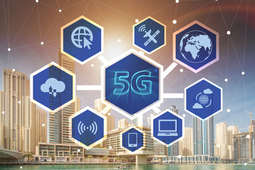 5g internet concept in technology concept