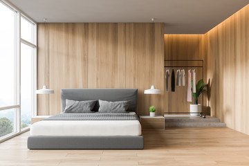 wooden bedroom interior