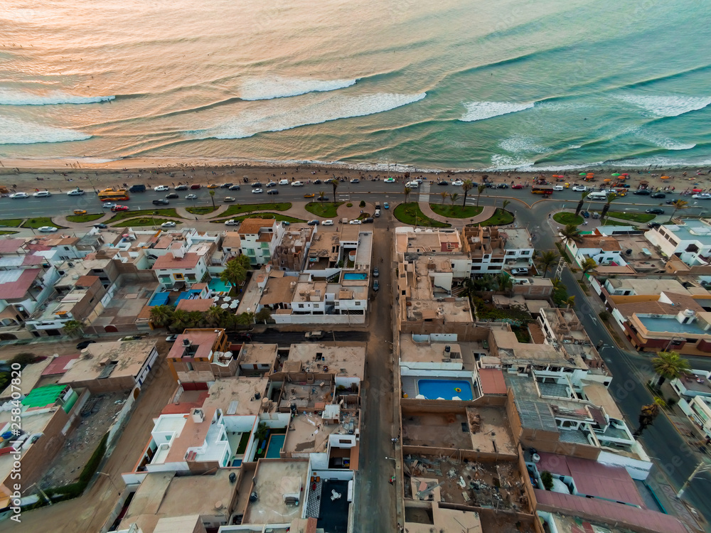 Wall mural huanchaco in trujillo peru