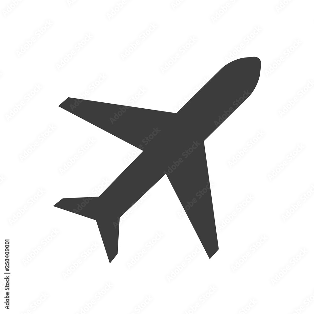 Wall mural plane vector icon in modern flat style isolated. symbol plane is good for your web design.