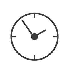 clock vector icon in modern flat style isolated. clock support is good for your web design.