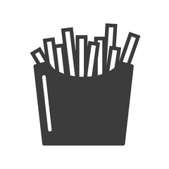 Fries vector icon in modern flat style isolated. Fries can support is good for your web design.