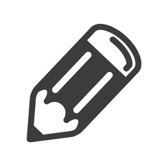 Pencil vector icon in modern flat style isolated. Pencil can support is good for your web design.