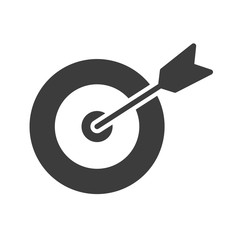 Target vector icon in modern flat style isolated. Target can support is good for your web design.