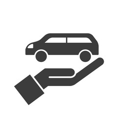 Car insurance vector icon in modern flat style isolated. Car insurance can support is good for your web design.