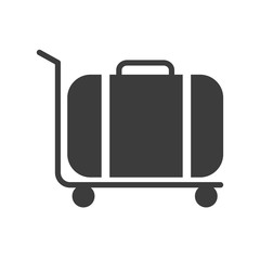 Suitcase vector icon in modern flat style isolated. Suitcase can support is good for your web design.