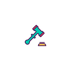 justice scale icon line design. Business icon vector design