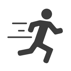 Run vector icon in modern flat style isolated. Run can support is good for your web design.