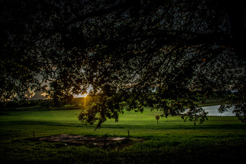 Pôr do sol no campo