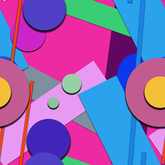 Flat material design - Creative vector trend seamless