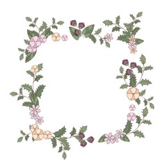 Spring frame with flowers 