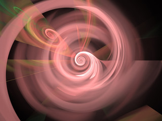 Pink Fractal Spiral Background Image, Illustration - Infinite repeating spiral pattern, vortex of geometry. Recursive symmetrical patterns compressed and twisted, Abstract Swirling Smoke Effect