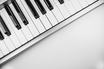 Fototapeta na wymiar black and white piano keys