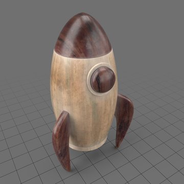 Wooden rocket toy